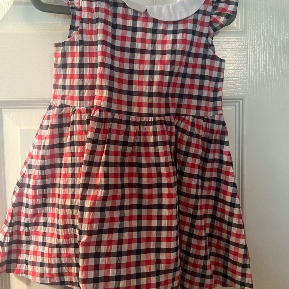 Janie and Jack Red and Black Checkered Dress